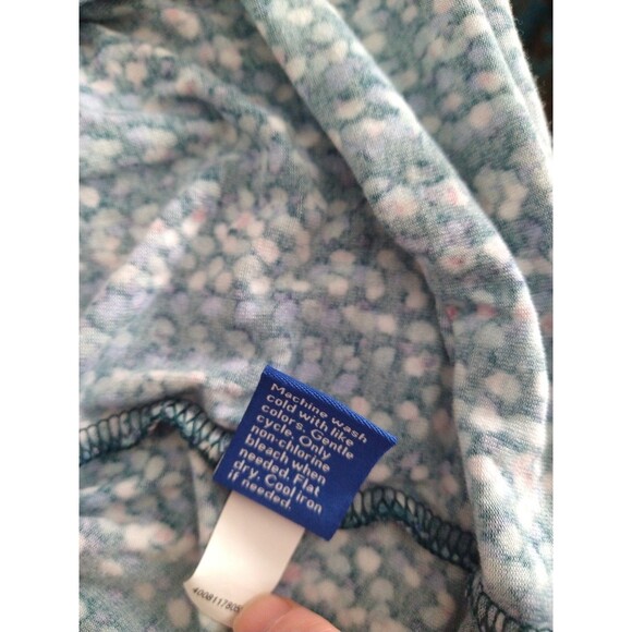 Apt. 9 Dress XL Blue w/colorful dots long sleeve jersey Elastic Waist top lined - Picture 6 of 10